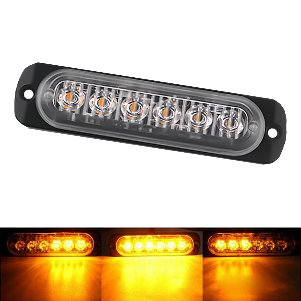 

1Pcs Strobe Warning Flashing Light LED Side Beacon Emergency Hazard Marker Grille Lamp Bar Truck Trailer Pickup Car Accessories