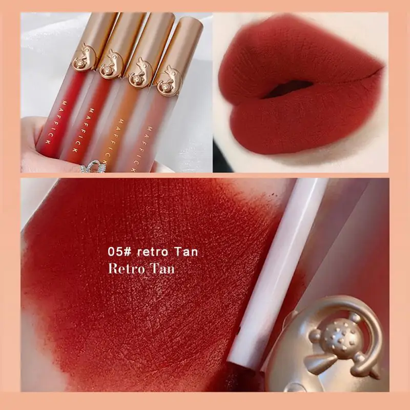 

1PC Matte Velvet Lip Gloss Non-stick Cup Lip Glaze Liquid Lipstick Long-lasting Waterproof Women Sexy Lips Makeup Maquillage
