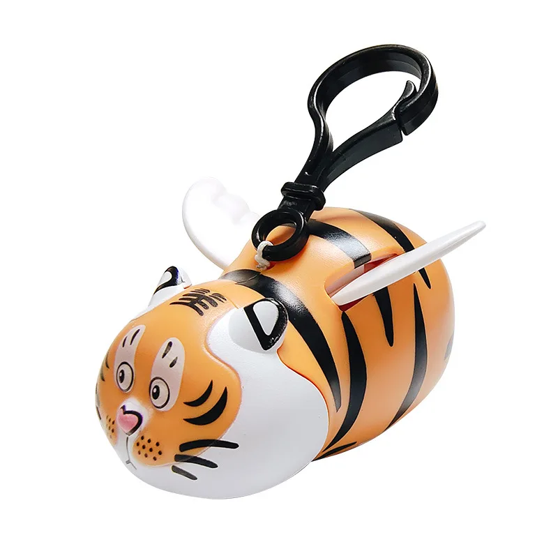 

2023 Hot Flying Tiger Panda With Wings Keychain Pendant Cute Cartoon Animal Pull Rope Anime Character Model Kawaii Toy Gift