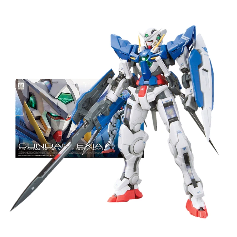 

Набор оригинальных моделей Bandai Gundam, аниме-фигурка RG 1/144 GN-001 EXIA, коллекция Gunpla, аниме-фигурки, игрушки для мальчиков, бесплатная доставка