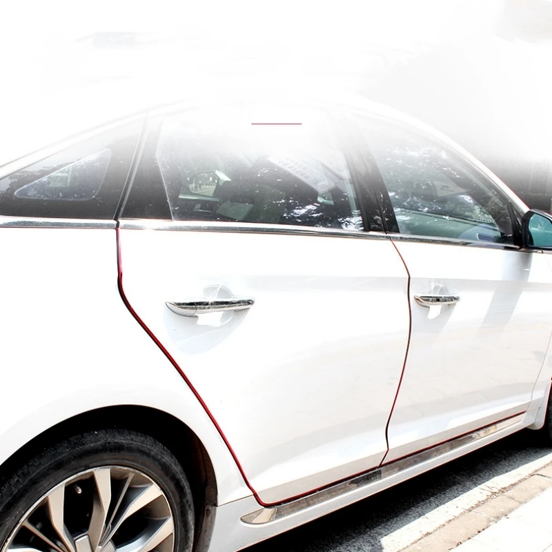 

Car Door Edge Protector Strip 5m PVC Rubber Chrome Strips Anti Scratch Interior Decoration Trim For Door Air Outlet Seal Strip