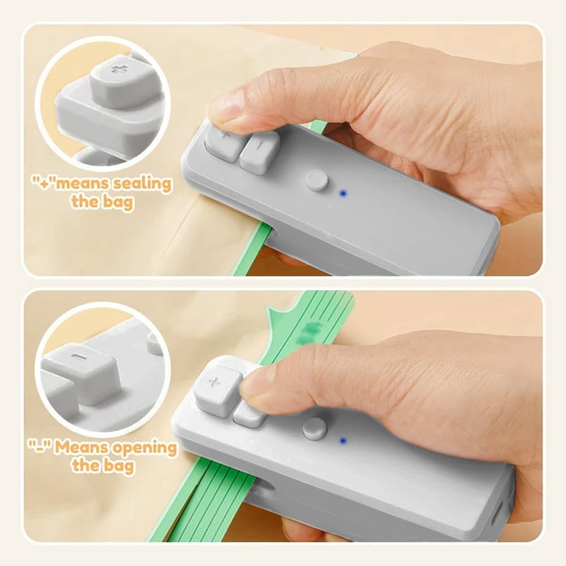 Мини-упаковщик пакетов инструмент для термосварки 2 в 1 перезаряжаемый
