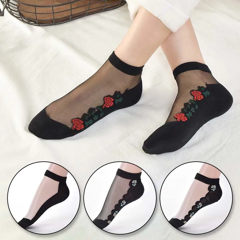 

1 пара, Летние Элегантные удобные женские носки для девочек, женские тонкие прозрачные шелковые носки из хрустального стекла, красивые мягкие эластичные носки