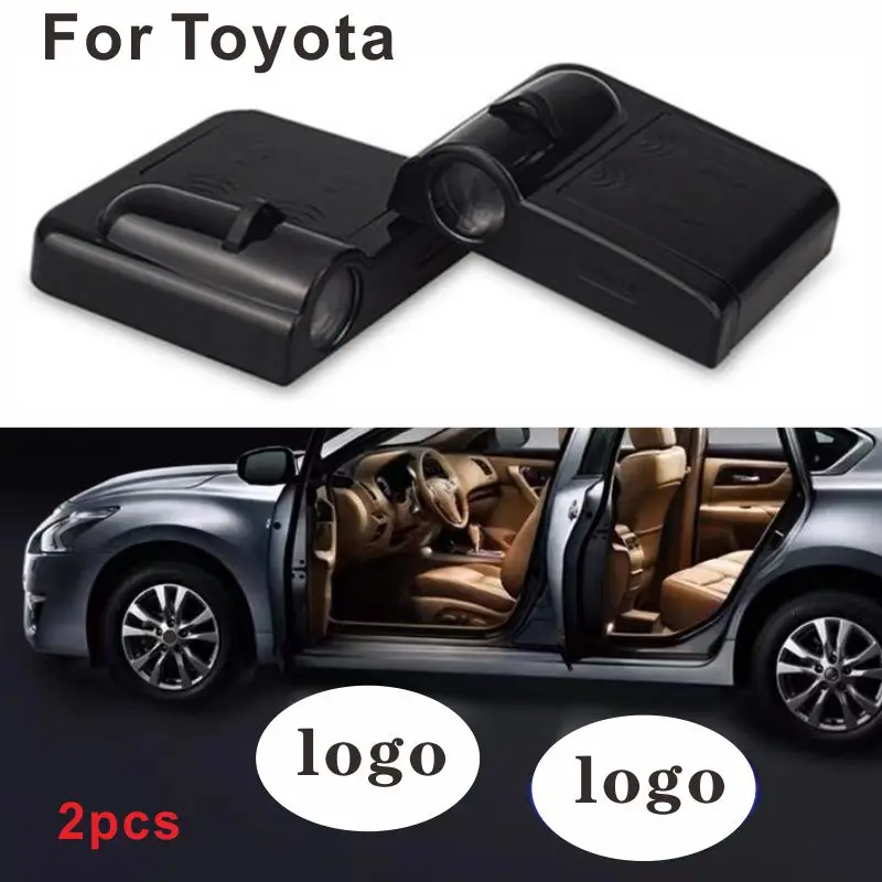 

2pcs For Toyota Camry 40 Chr TRD Corolla Rav4 Yaris Car LED Door Logo Badge Welcome Lamp Laser Projector Lamp Trim Accessories