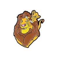 lion cartoon brooch student cute backpack canvas bag pin small lion brooch lapel pin