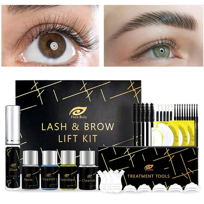 

Brow Lamination And Tint Kit 2 In 1 Eyebrow And Lash Lamination Kit Eyebrow Brow Perm Professional DIY Eyebrows Lift Styling Kit