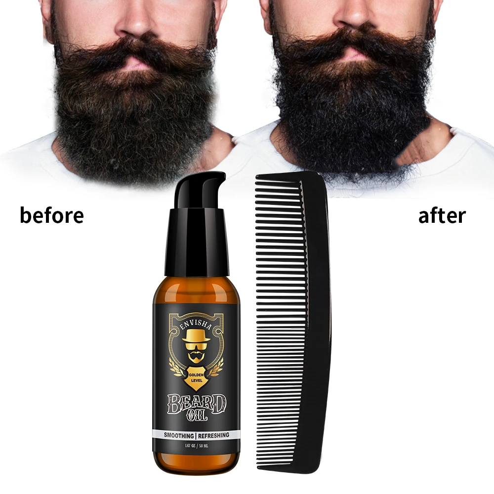 

ENVISHA Growth Natural Beard Oil Thicker More For Men Treatment Beard Care Hair Loss Conditioner Enhancer Maintenance Smooth