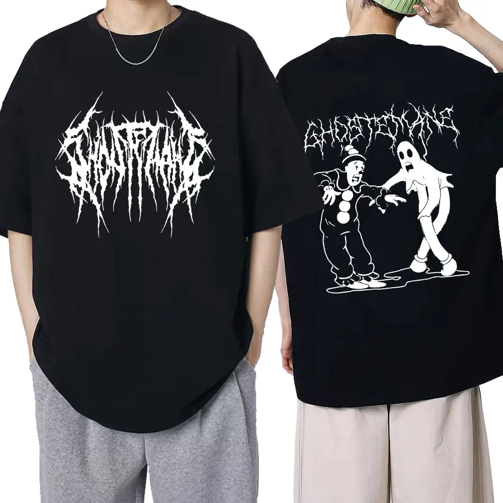 

Ghostemane Double Sided Print T-shirt Suicideboys Pouya T Shirts Men Women Loose Hip Hop Metal Rock Harajuku T Shirt Streetwear