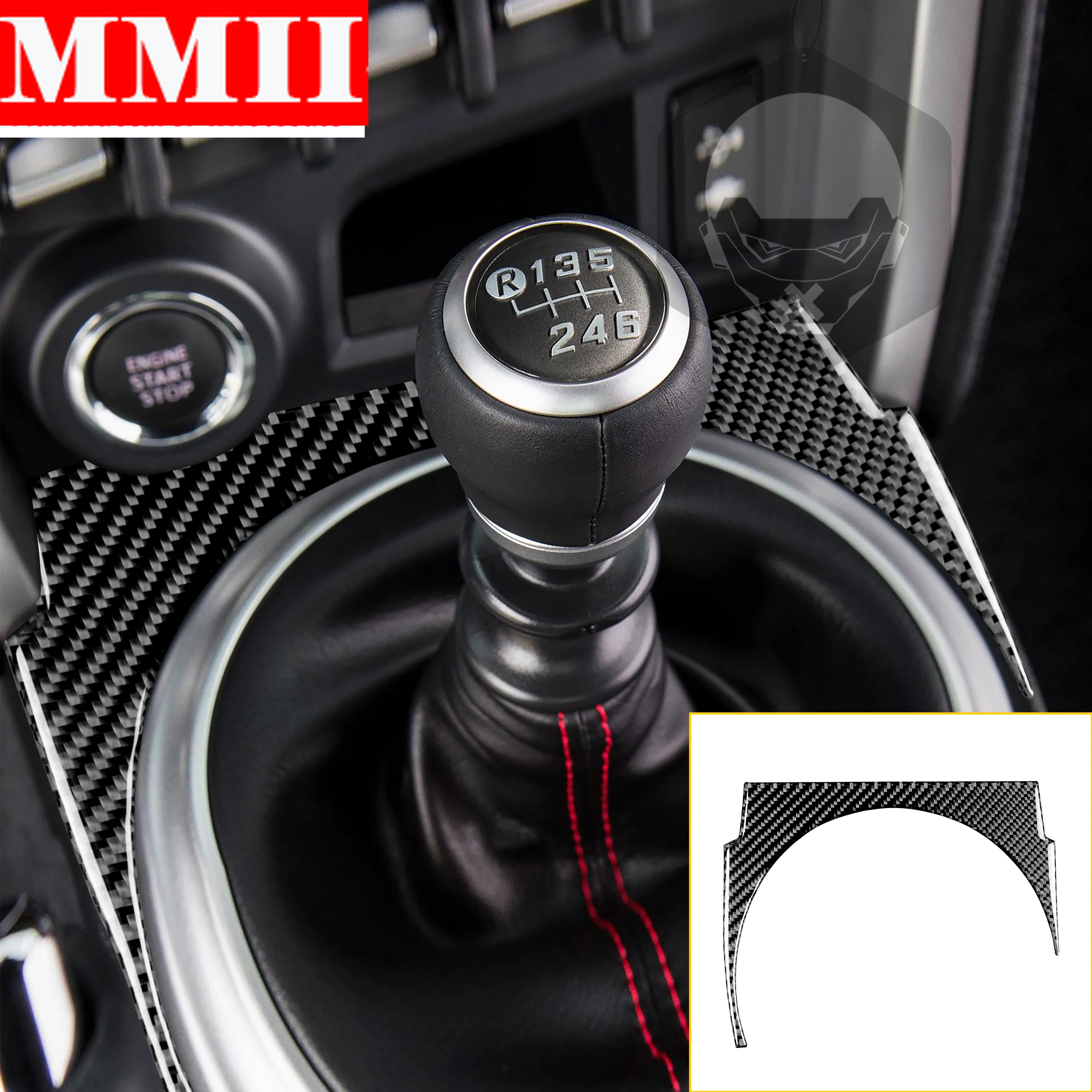 

Наклейка на рамку центральной консоли автомобиля для Subaru BRZ Toyota 86 GT86 2017-2019, аксессуары из углеродного волокна, черная наклейка для интерьера