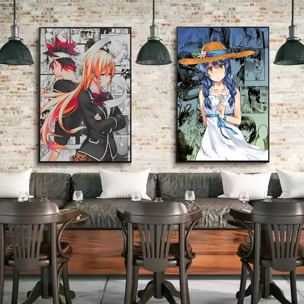 Аниме Еда Войны! Плакат Shokugeki No Soma HD Art Sticky Wall водонепроницаемый для дома гостиной