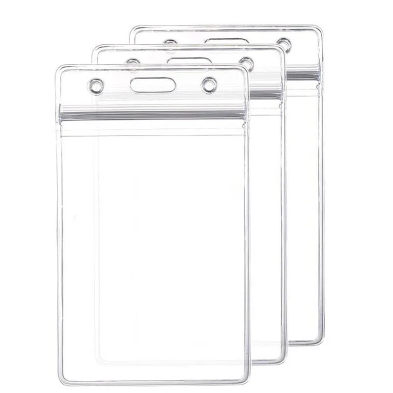

10 Pieces/Set Vertical Horizontal Clear Plastic Clear ID Bag Box Badges For ID Card Credit Card Access Card Student ID Card