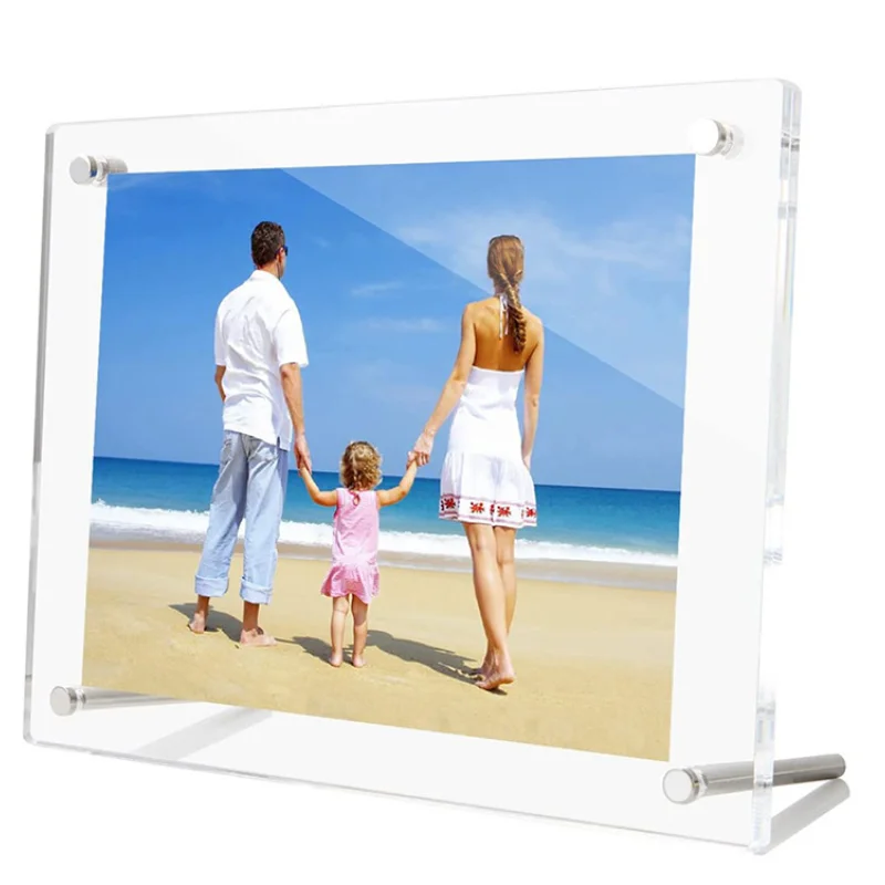 

6 Inch Acrylic Photo Frame Clear Holder Desktop Picture Waterproof Thickened Decorative Foam Wall Hanging Photo Display Frame