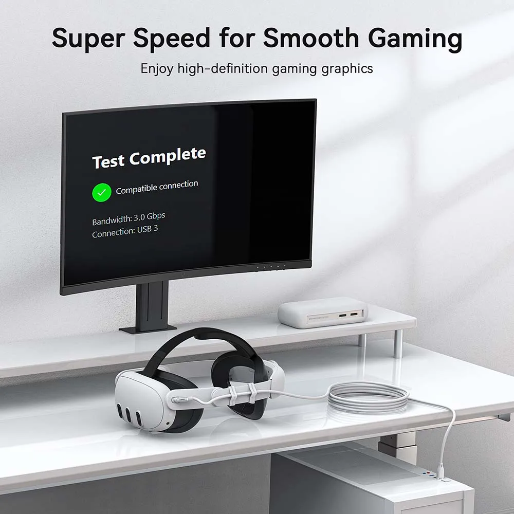 Фото Совершенно новый AMVR кабель 5 м для Quest 3S/3/2/Pro USB-кабель для PICO 4/4 Ultra VR аксессуары №5