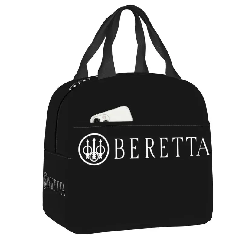 

Custom Berettas Lunch Bag Women Thermal Cooler Insulated Lunch Box for Student School Work Food Picnic Tote Bags