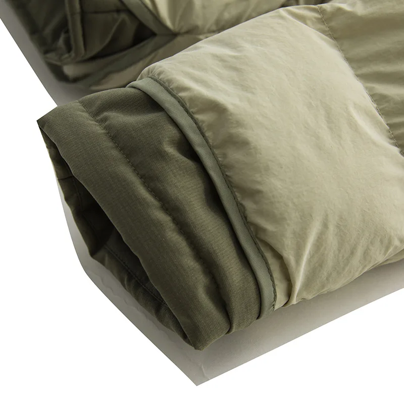 Men Two-piece Solid Color Cotton Hooded Padded Jackets Harajuku Casual Oversize Coat Winter Unisex Japanese Thick Parkas Jacket