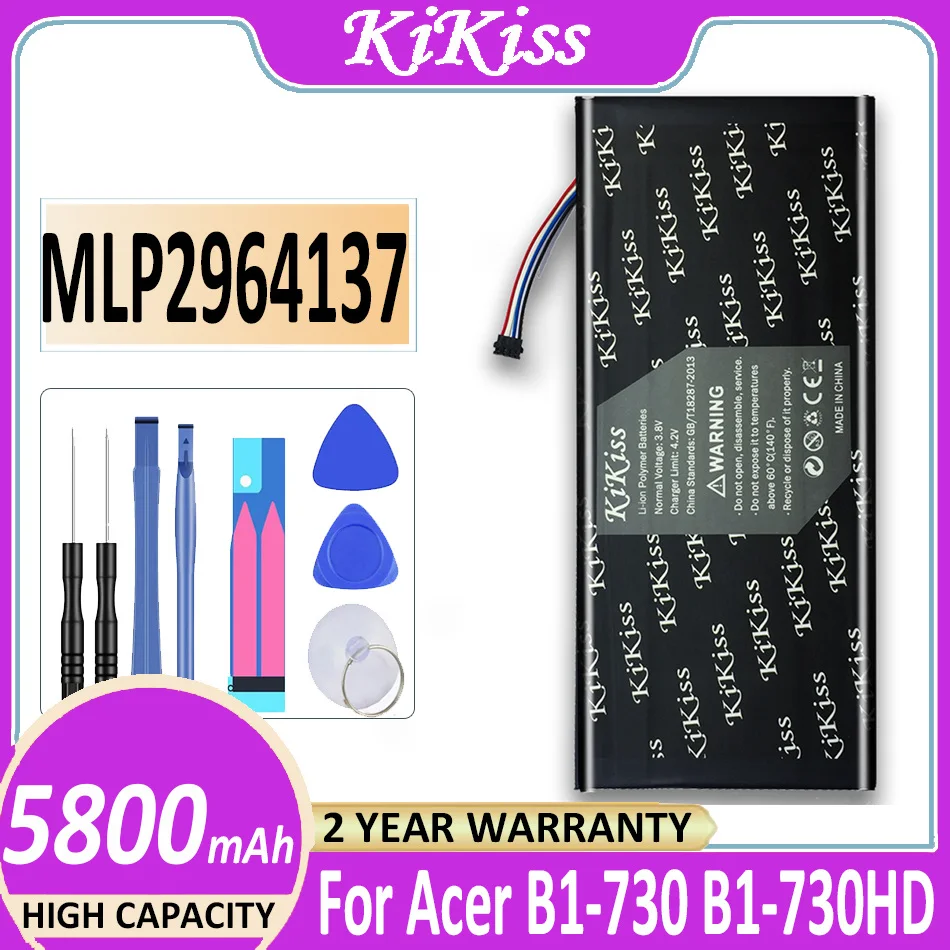 

5800mAh KiKiss Tablet Li-ion Polymer Battery MLP2964137 for Acer Iconia One 7 B1-730 B1-730HD A1402 Battery + Tracking Number