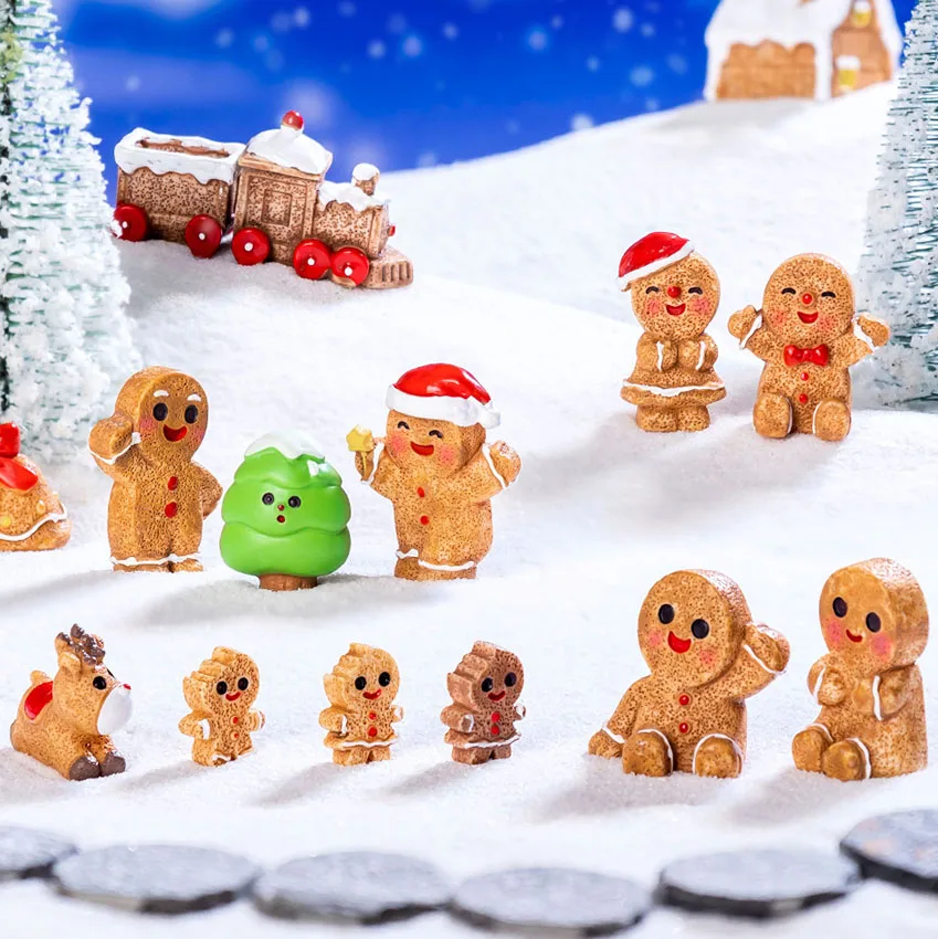 Рождественский пряничный человечек из смолы аксессуары для украшения комнаты
