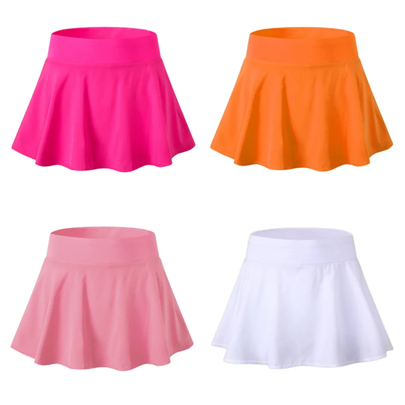 Women's Tennis Culottes Cheerleaders Skorts Running Athletic Sports Shorts Skirt Yoga Training Outdoor Lining Girl Anti Exposure