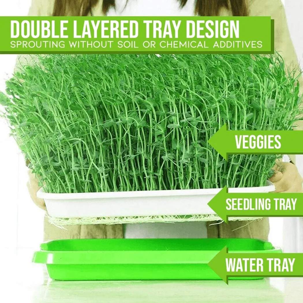 

Microgreens Sprouting Tray Sprout Dish Growing Pot Hydroponic Sprouting Tray For Sprouts Cat Grass Germination Nursery Pot Grow