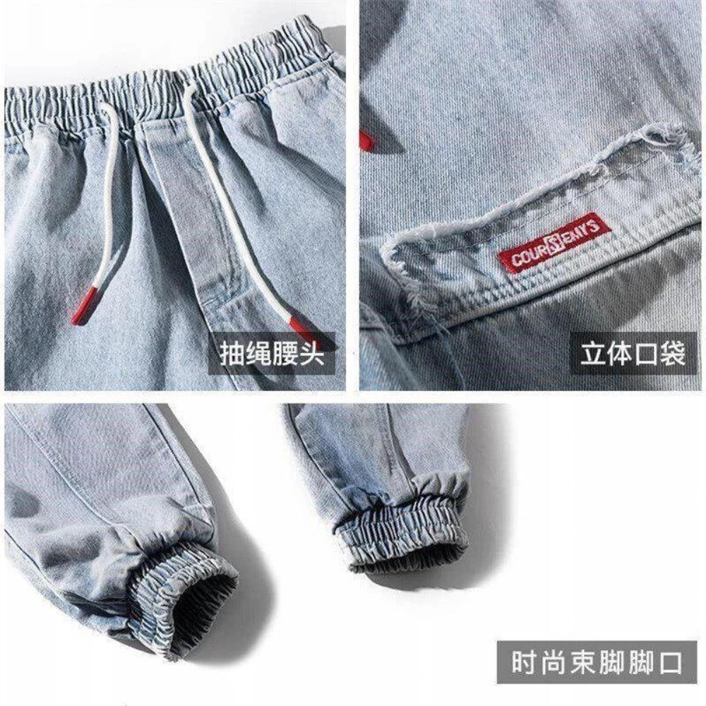 Новинка 2022 уличная одежда брюки-карго в стиле хип-хоп мужские джинсы эластичные