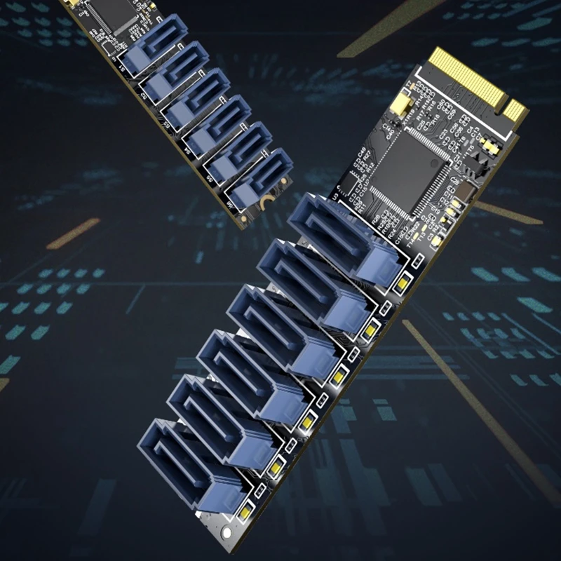 

PCIe Gen3 M.2 M ключ к 6 портам 3,0 адаптер карта NVMe к преобразователю PCIe 3,0 до 16G плата расширения PM2TS6