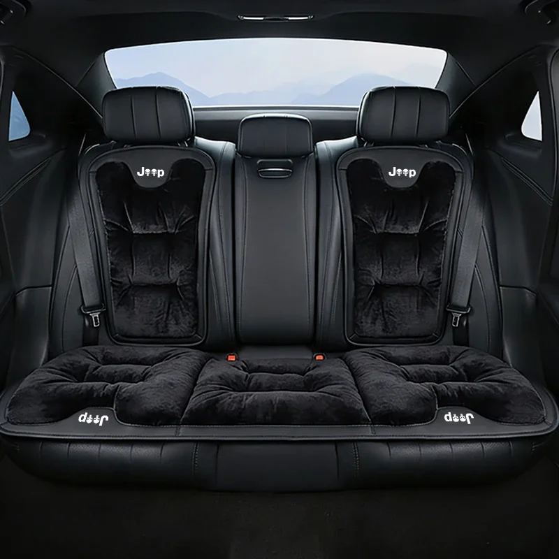 Фото Подушка для автомобильного сиденья для Jeep Renegade Compass Patriot Grand Cherokee, фланелевая утолщенная универсальная подушка для автомобильного сиденья, защитный чехол для сиденья №2