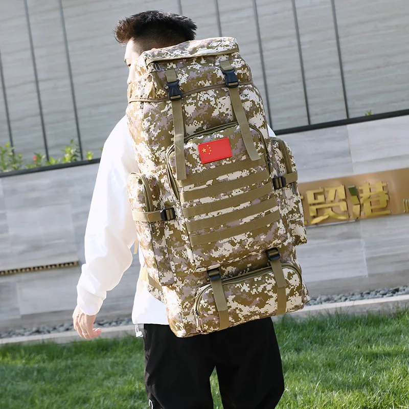 

80L Nylon Outdoor Men Army Sport Gym Bag Military Tactical Waterproof Backpack Camping Backpacks Sports Travel Bags