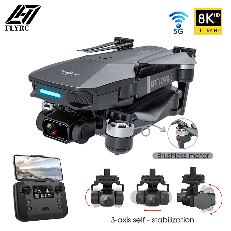 

New Keep pro KF101 GPS Drone 4K 8k HD Camera gps 5G Wifi Anti-Shake 3-Axis Gimabal Dron Brushless Motor RC Quadcopter Toy Gifts