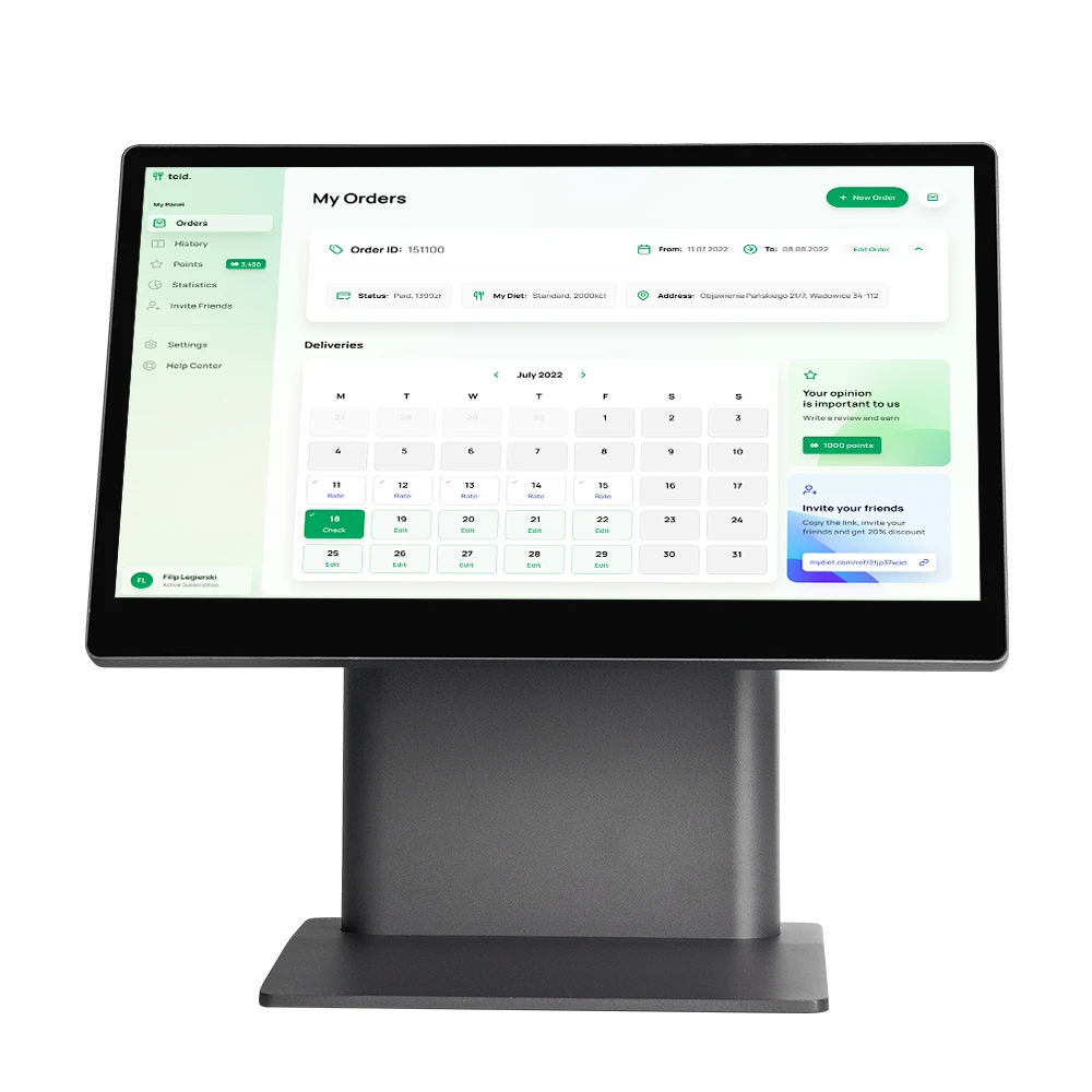 Фото POS-терминал для ATV/UTV HBAPOS OEM: Ультратонкий сенсорный экран, настраиваемый, высококлассный, 4+128 ГБ, система Windows, моноблок, кассовый аппарат №2