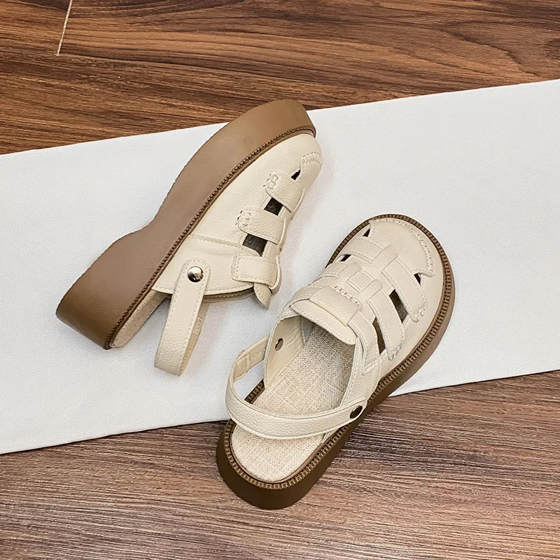 Женские сандалии на плоской подошве TOPHQWS лето 2024 модная обувь из искусственной