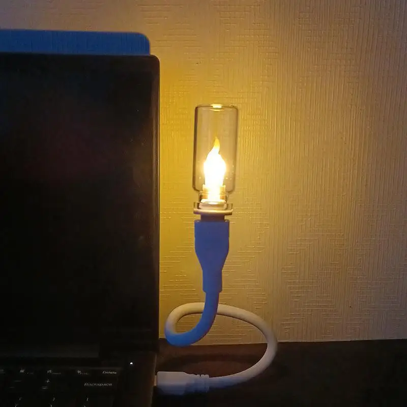 USB-светильник с эффектом мерцающего пламени, матовое прозрачное стекло, имитация пламени для автомобиля, дома, комнаты, ПК, праздничного декора (art.: 3920dca5ac503) - 3920dca5ac503