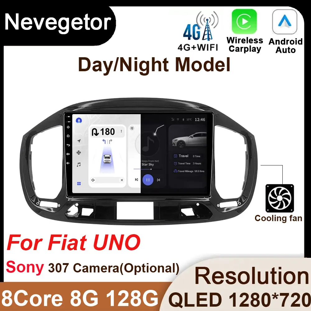 

CarPlay Car Radio For Fiat Uno 2014 - 2020 Multimedia Video Player Auto Stereo Android 10 WIFI BT IPS Screen DSP No DVD