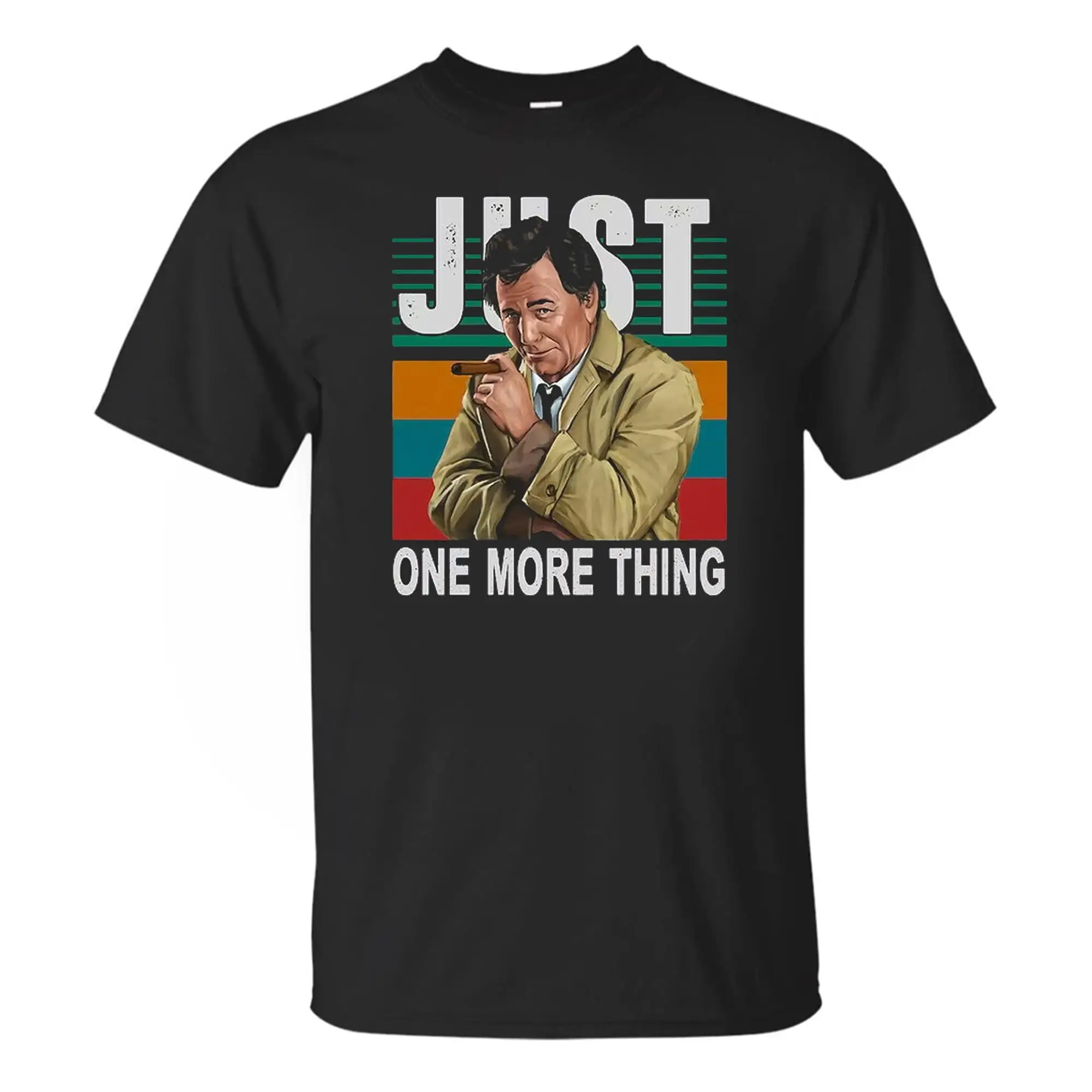 Винтажная футболка Columbo Just One More Thing рубашка Detektiv TV Serie Film Zitat черная с рисунком
