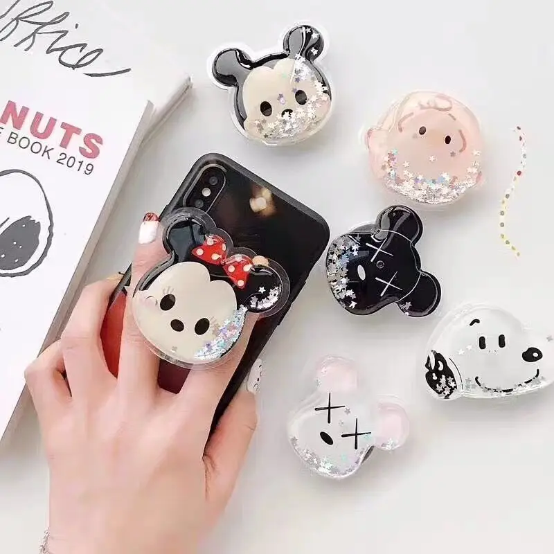 

Kawaii Sanrios мобильный телефон Stand HelloKittys Kuromi My Melody Cinnamoroll Мультфильм милая девушка сердце зыбучий песок Выдвижная подставка