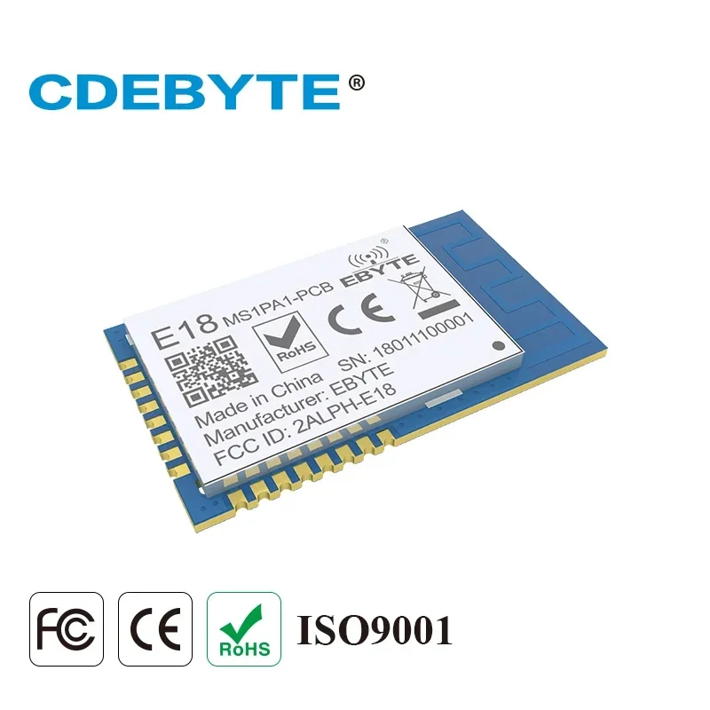 Модуль Zigbee CC2530 Беспроводной приемопередатчик 2 4 ГГц CDEBYTE E18-MS1PA2-PCB PA IoT