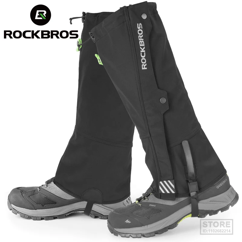 

ROCKBROS леггинсы, гетры для активного отдыха, путешествий, гетры для пешего туризма, катания на лыжах, водонепроницаемая зимняя обувь, защита для ботинок и ног