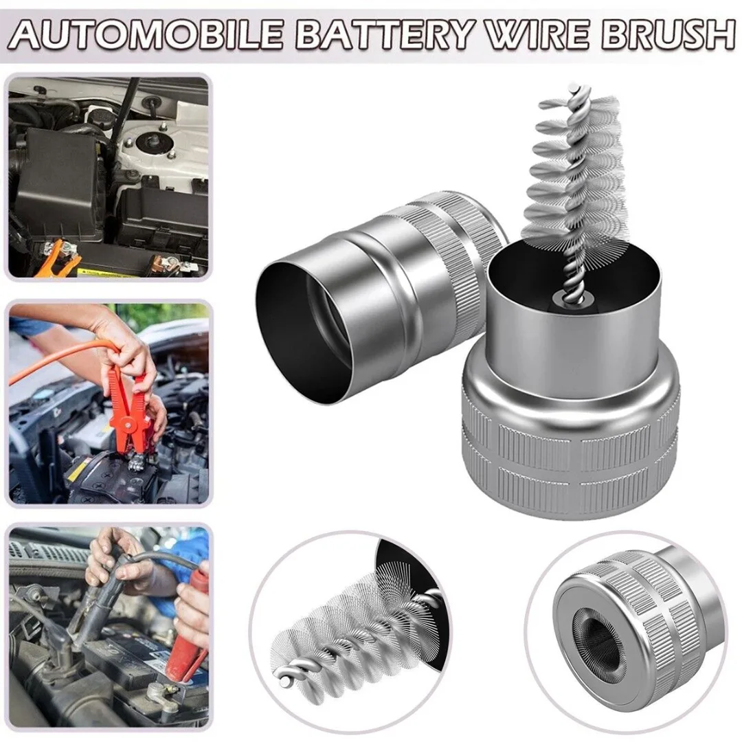 

1pc Car Battery Wire Dirt Corrosion Cleaning Brush Tool Automobile Batteries Post Terminal Detailing Cleaner