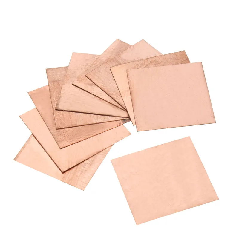 

50pcs/Set 0.1/0.3/0.5/0.8/1mm Laptop Copper Sheet Plate Strip Shim Thermal Pad Heatsink Sheet For GPU CPU VGA Chip RAM Cooling