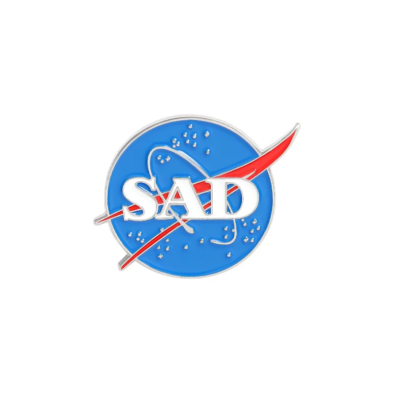 

SAD NERD PIZZA Fashionable Creative Cartoon Brooch Lovely Enamel Badge Clothing Accessories