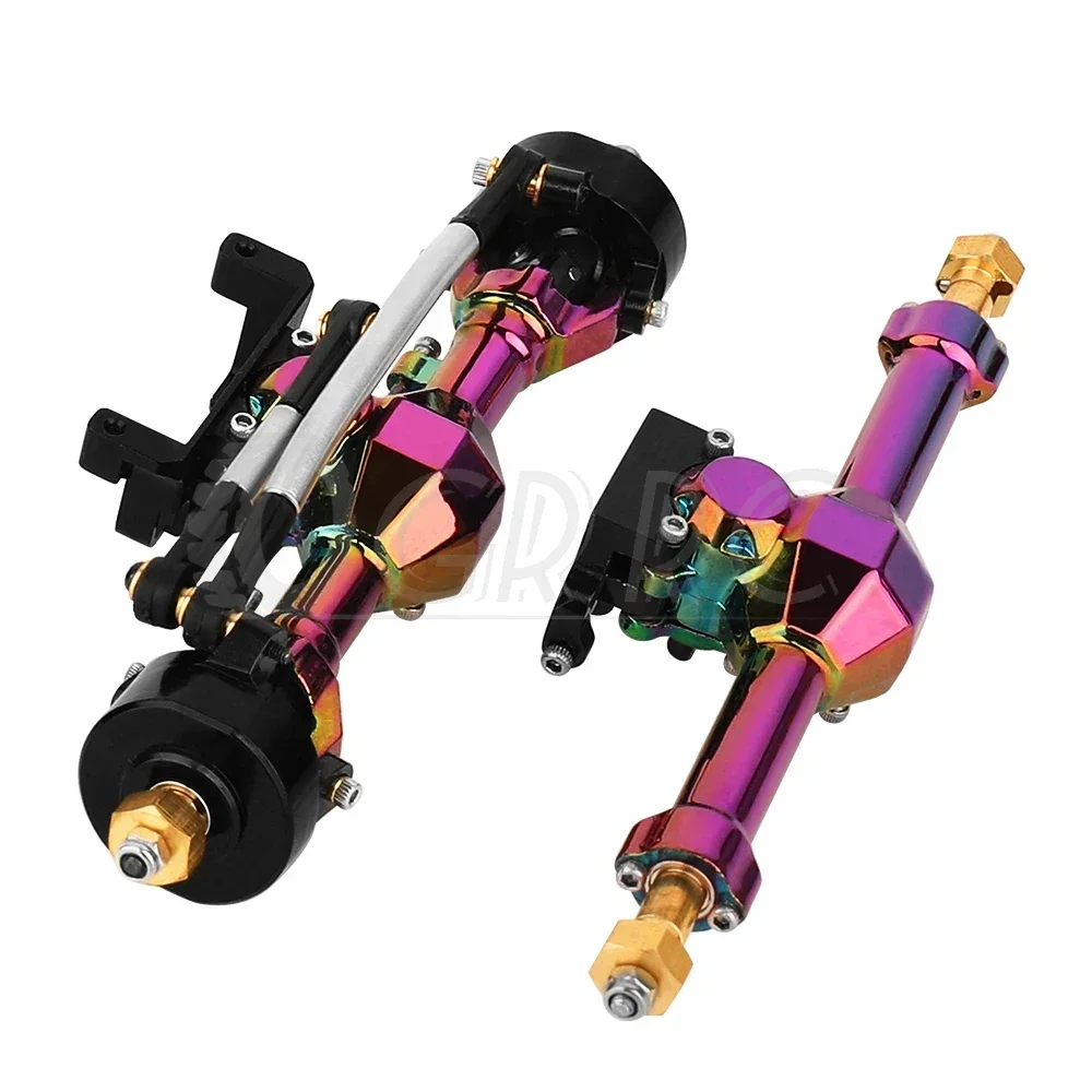 Красочные передние и задние оси из алюминиевого сплава для 1/24 RC Axial SCX24 C10 90081 AXI00002