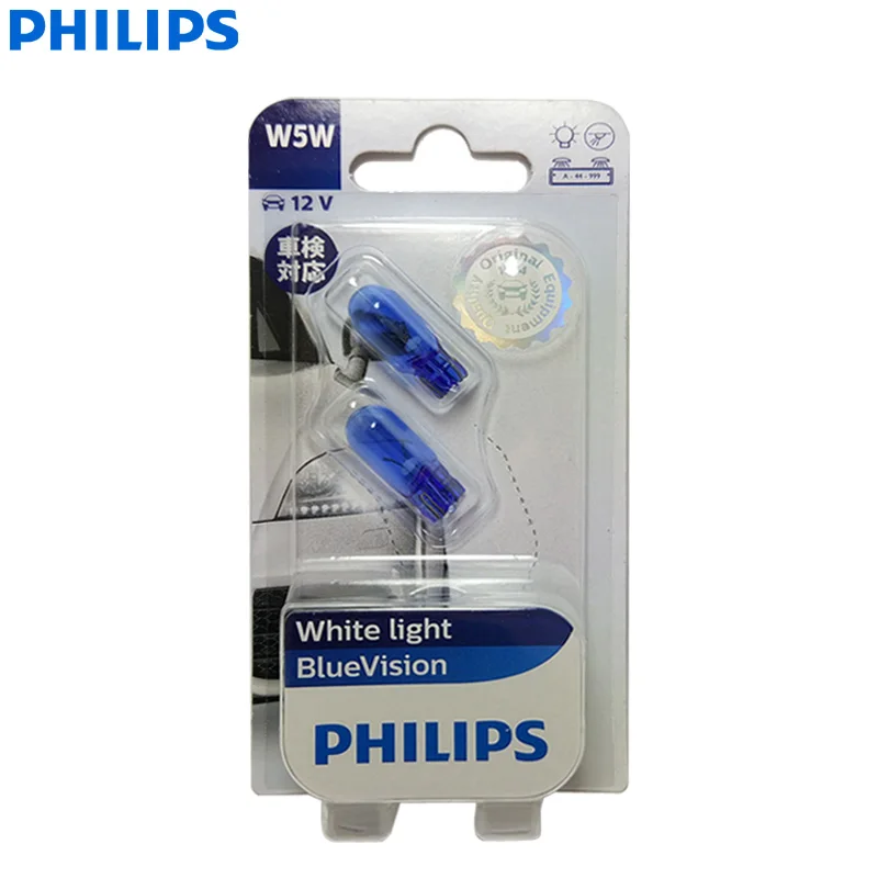 Фото Philips WhiteVision W5W T10 Внутреннее освещение автомобиля 5 Вт 4000 К Белые оригинальные лампы для чтения номерных знаков д... №3