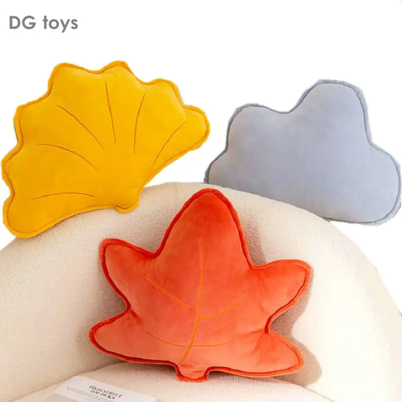 

Home Decor Cushion Simple Style Maple Leaf Ginkgo Butterfly Cloud Shape Throw Pillow Office Sofa Decoration Soft High Quality