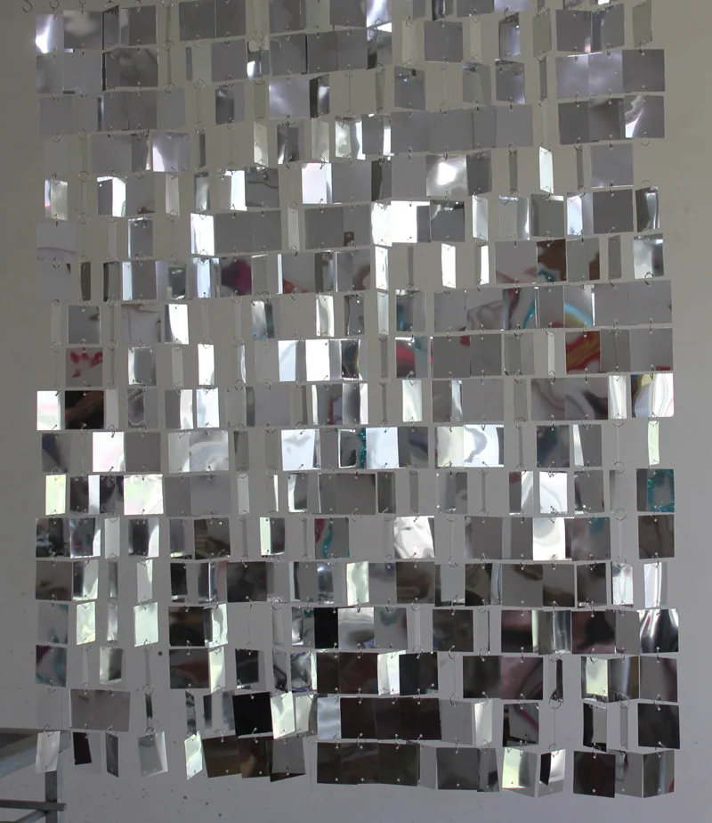 

Светоотражающая серебряная занавеска FAWNUOS