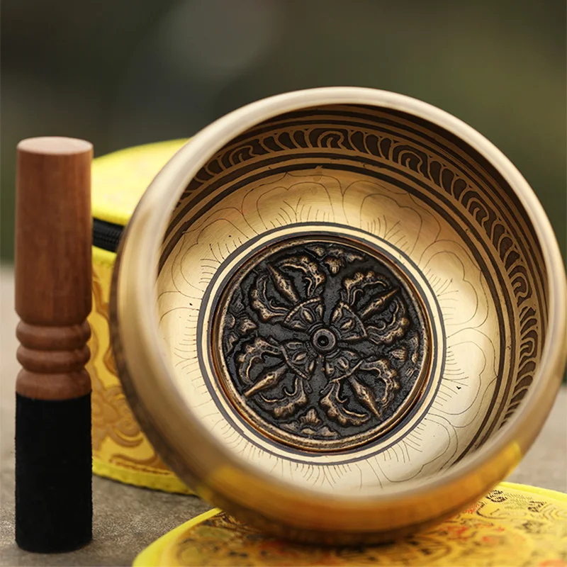 Nepalese Handmade Singing Bowl Yoga Decorative Professional Metal Singing Bowl Meditation Healing Set Zingkom Musical Instrument enlarge