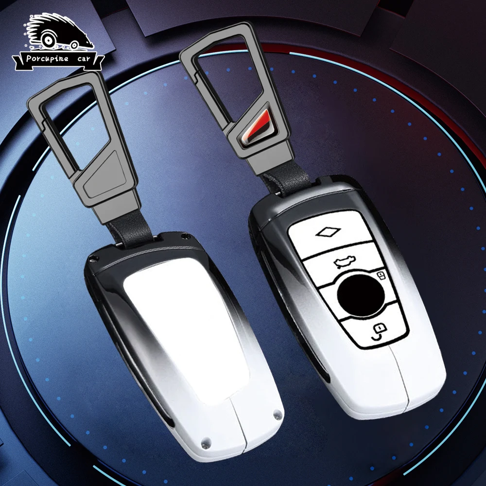 Черно-белый градиентный автомобильный брелок из сплава для BMW 1 3 5 X1 X3 X4 X5 X6 F36 F25 F26