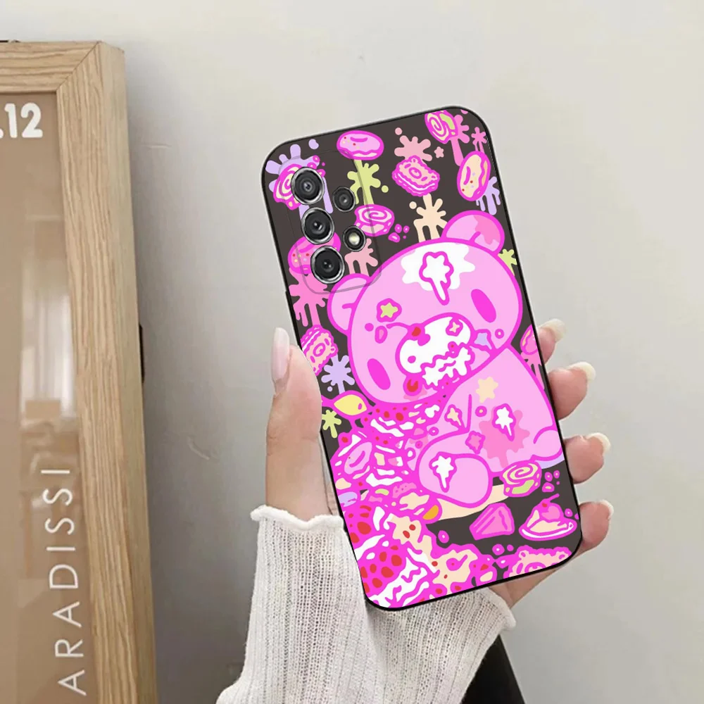 Милый чехол для телефона с мишкой G-Gloomy Samsung Galaxy A13 A21s A22 A31 A32 A52 A53 A71 A80 A91 мягкий