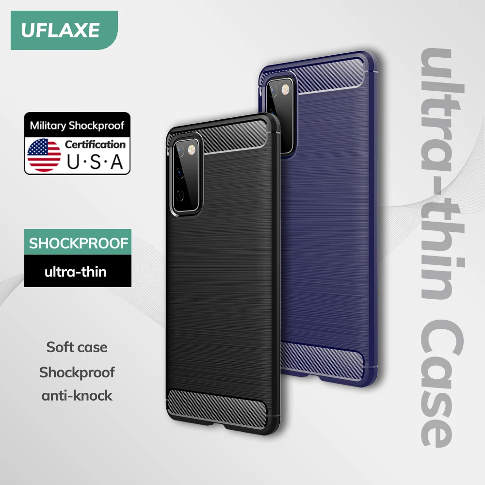 UFLAXE Original Soft Silicone Case for Samsung Galaxy S20 Ultra Plus Galaxy S20 FE 5G Back Cover Ultra-thin Shockproof Casing