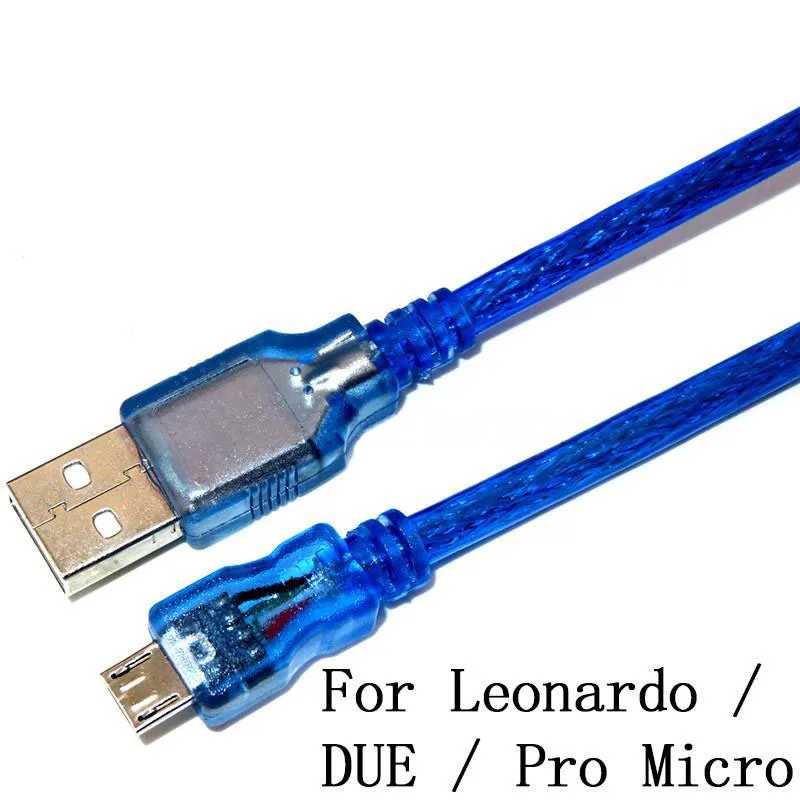USB-кабель 30 см для Uno r3/Nano/MEGA 2560/Leonardo/Pro micro/DUE Blue высококачественный тип A USB/Mini USB/Micro