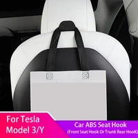 for tesla model 3 y car front rear seat headrest stroage hooks back seat hanger 2pcs