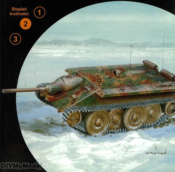 

DIYMyModel German E-10 tank destroyer DIY Handcraft Paper Model KIT Handmade Toy Puzzles Gift Movie props